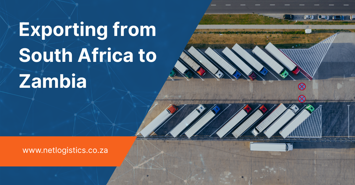 Trucks Exporting from South Africa to Zambia lined up